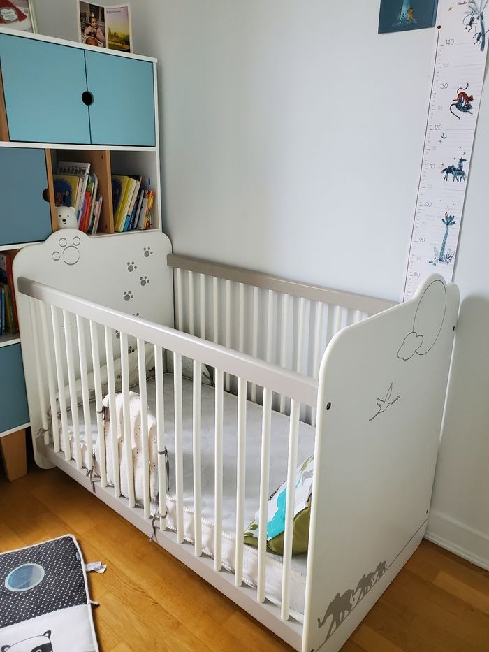 Lit bébé bois blanc - photo numéro 4