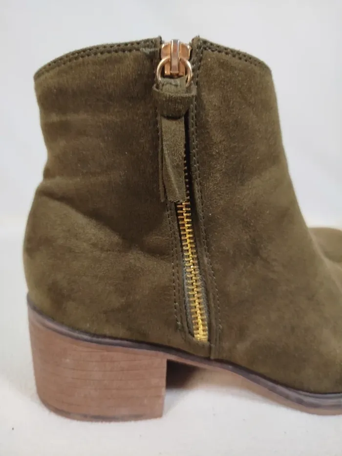 Bottines vertes kaki à talon In Extenso - photo numéro 8