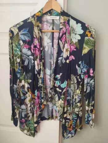 Veste gilet fleuri Promod S