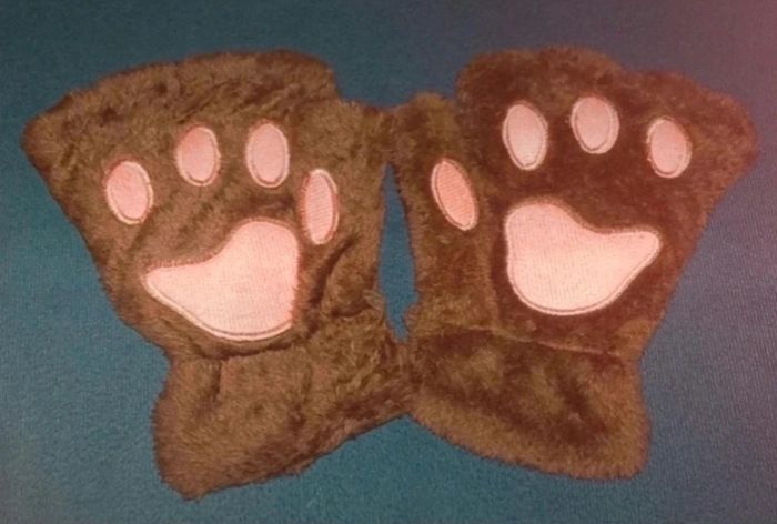 Gants mitaines pattes de chat chien ours - photo numéro 3