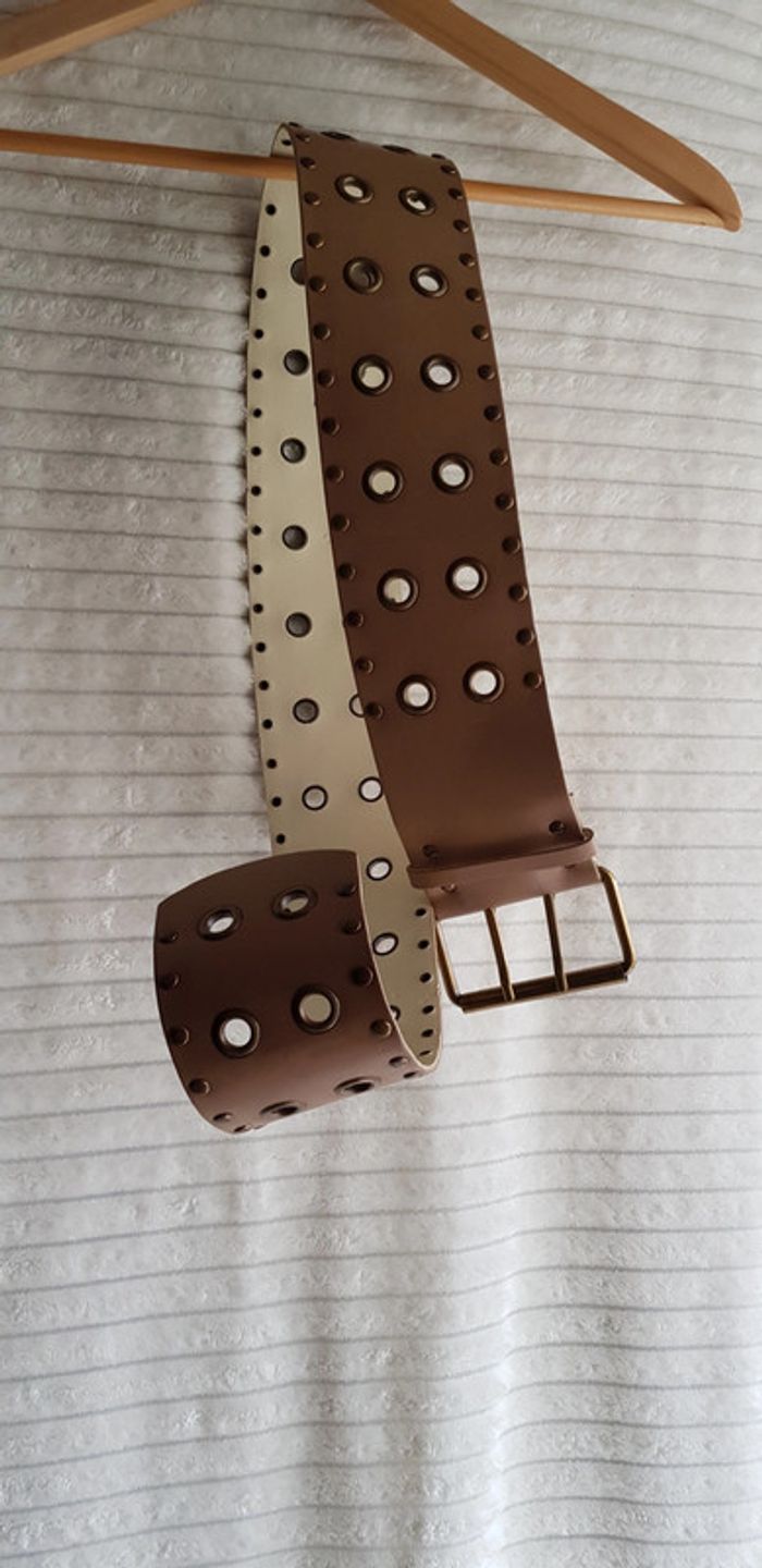 Ceinture large beige - photo numéro 2