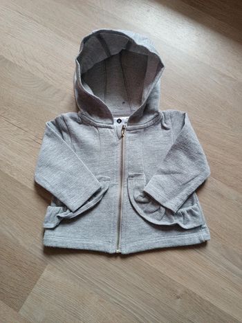 Gilet manches longues à capuche