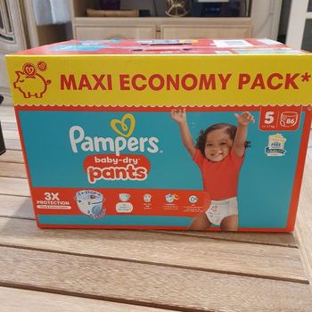 Couches Pampers Baby Dry Pants taille 5 maxi pack