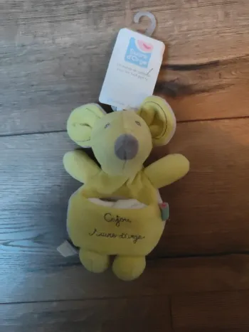 Doudou souris verte sucre d'orge neuf