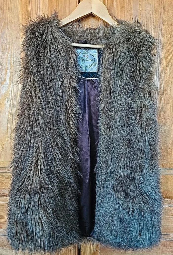 Destockage hiver Veste fake fur pepe jeans chaude sans manches - photo numéro 3