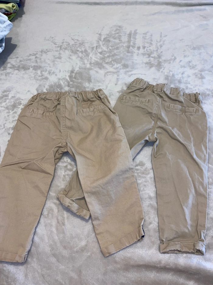 Lots de 2 pantalons beige - photo numéro 4