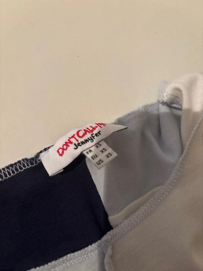 Top réversible bleu et blanc neuf - photo numéro 2