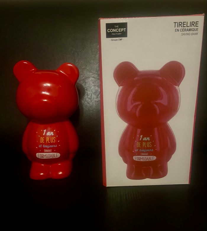 Tirelire ourson »The Concept Factory »1an de plus