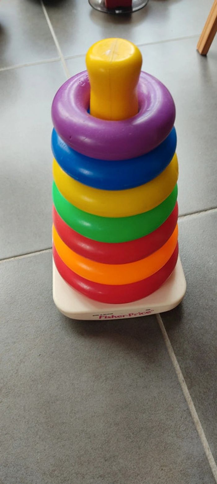 Anneaux colorés à empiler vintage - photo numéro 2