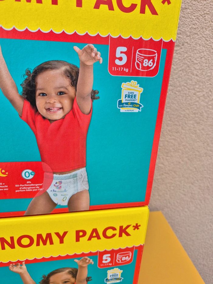 2 maxi pack pampers baby dry pants taille 5 172 couches - photo numéro 2