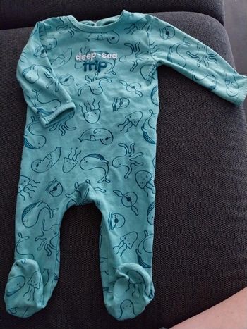 Pyjama bébé dors bien fin 6 mois turquoise