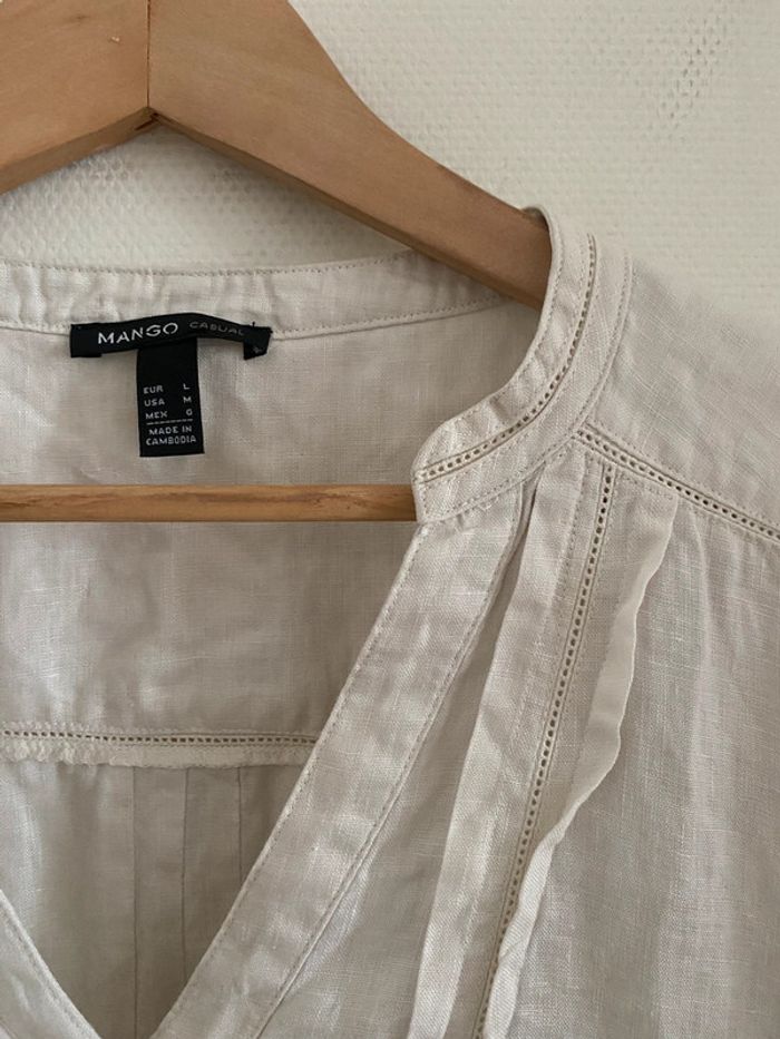Robe écrue en lin - photo numéro 2