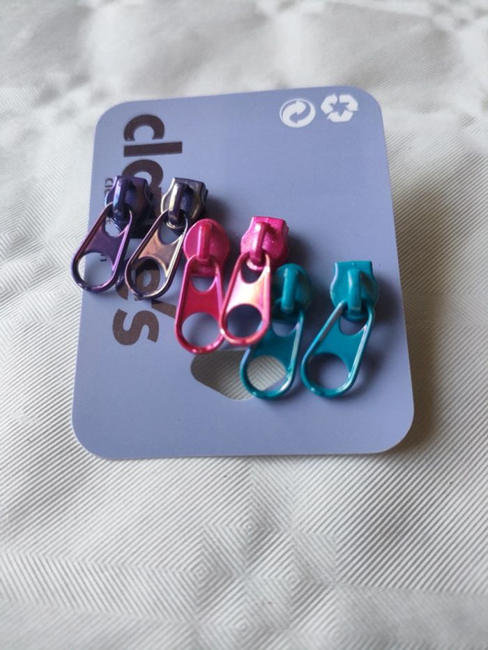 Boucles d'oreilles fermeture éclair neuve3 paires de boucles d'oreilles fermeture éclair neuves