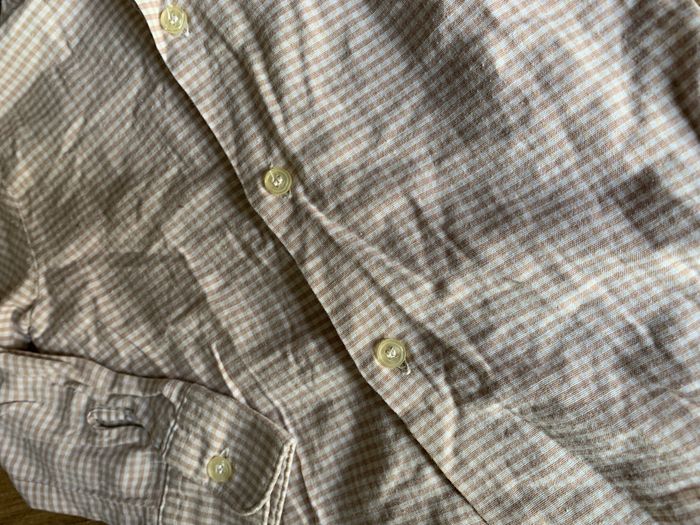 Chemise à carreaux beige et blanc 4-5 ans prisu tbe - photo numéro 2