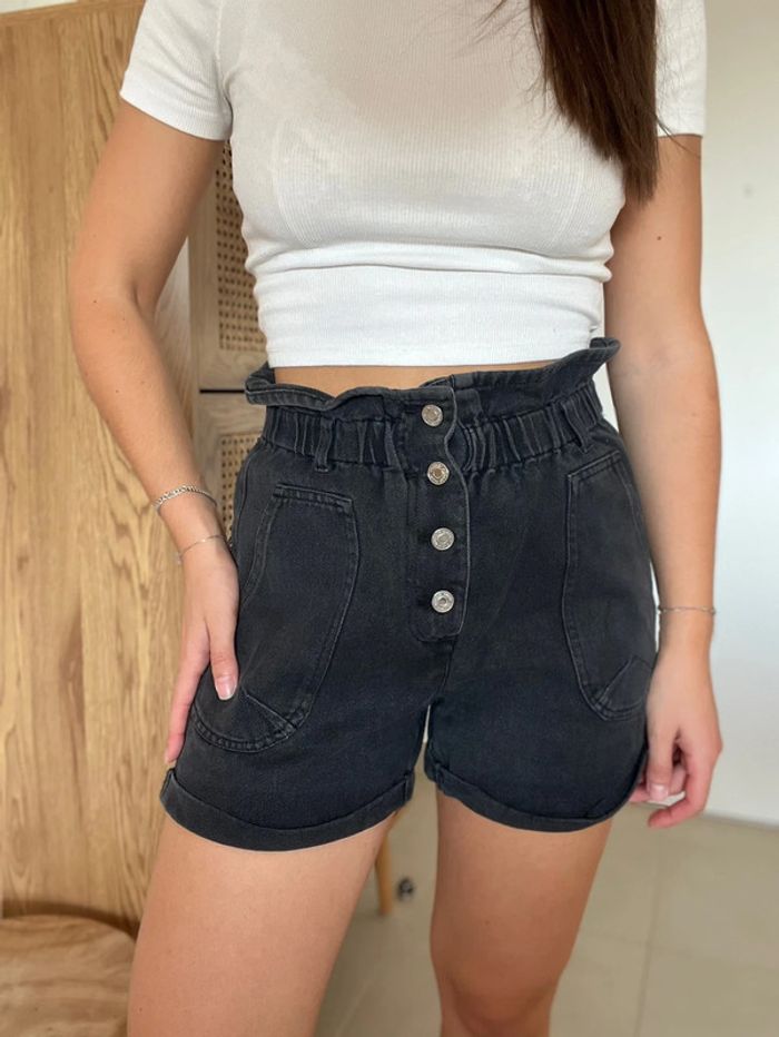 Short en jean gris Ciminy - photo numéro 2