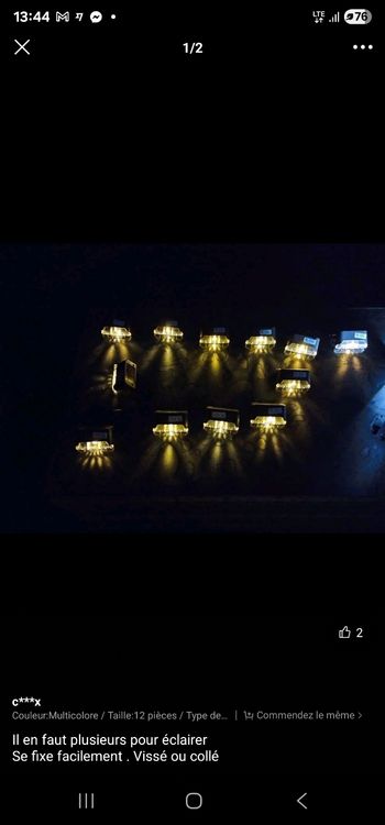 Lot de 4 appliques solaires décoratives