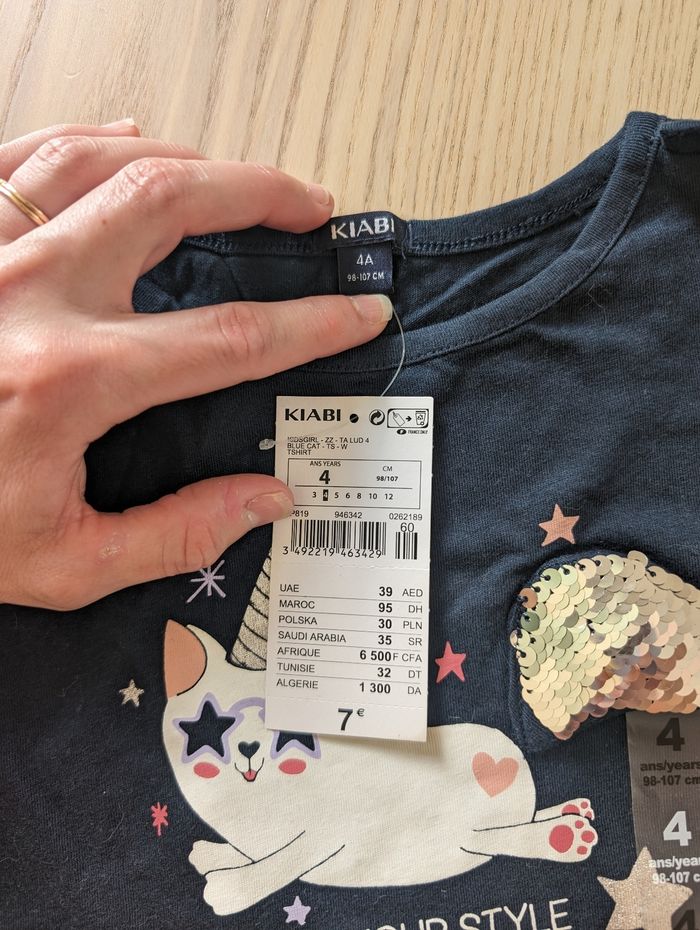 T-shirt été Kiabi neuf - photo numéro 3