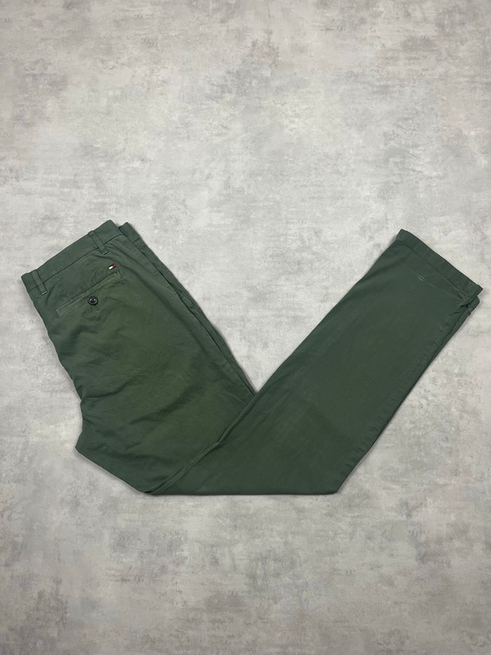 Chino Tommy Hilfiger vert kaki - Taille 40 homme