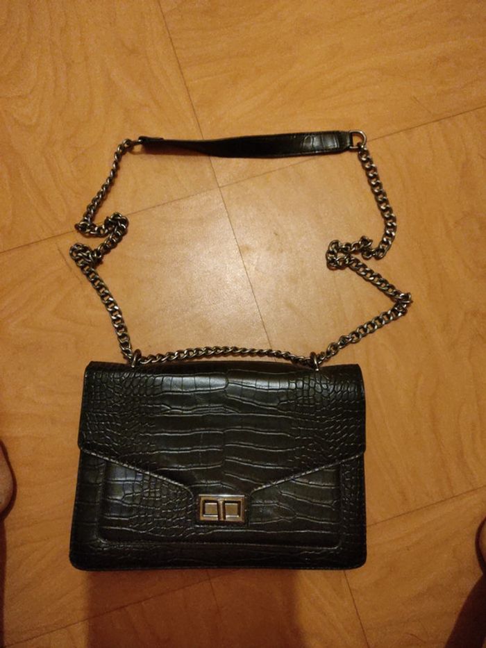 Sac a main rigide boucle et croco - photo numéro 3
