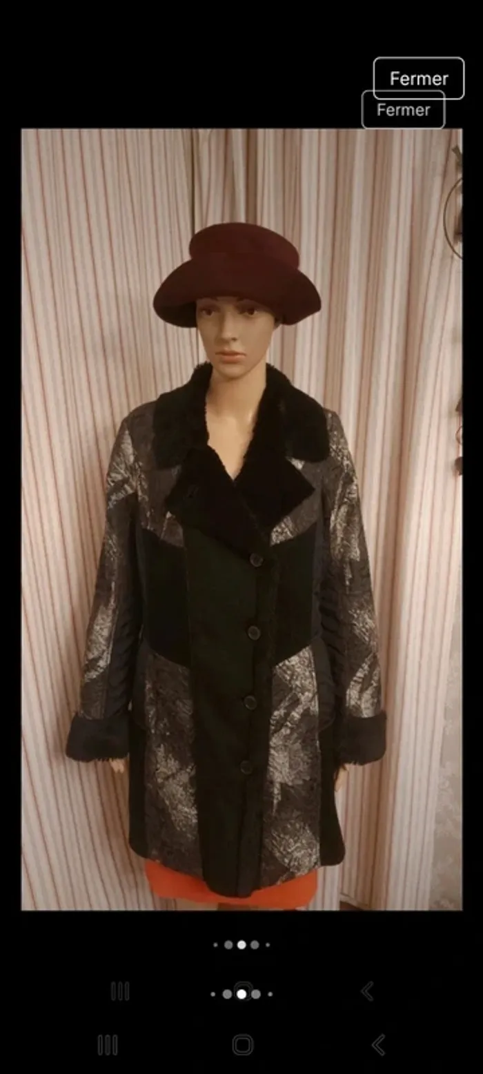 Manteau Bonita noir/gris parfait état taille 36 - photo numéro 5