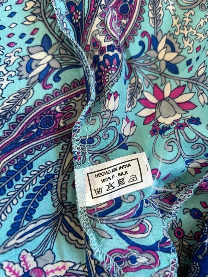 Kimono long imprimé neuf en soie taille unique - photo numéro 15