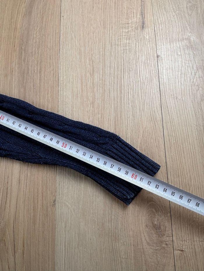 Pull Ralph Lauren Torsadé bleu marine logo rouge brodé Taille M - photo numéro 7