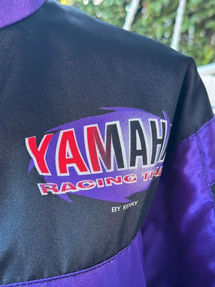 Veste de moto racing Yamaha by Kenny violet et noir taille XS/S oversize unisex - photo numéro 16