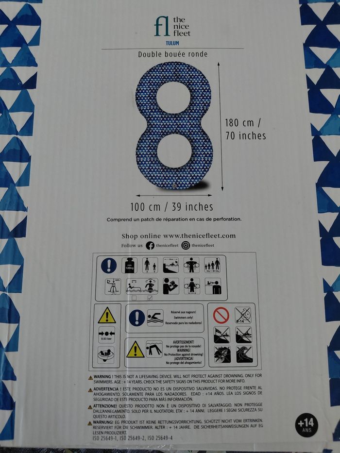 Grande bouée - neuf - 180 cm x 100 cm - photo numéro 7
