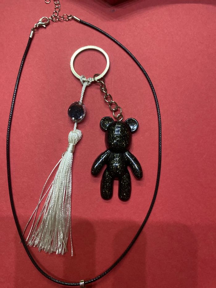 Pendentif  pierre chakra + porte clefs - photo numéro 2