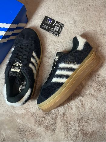 Adidas Originals Gazelle Bold W – Core Black Cream White Metallic Gold - 39 1/3