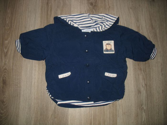 COUPE VENT BLEU MARINE BÉBÉ GARÇON "CLAYEUX" - 3 MOIS - n°01