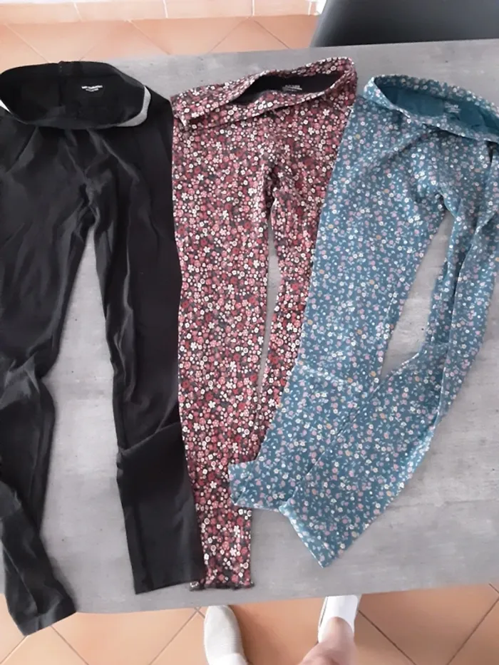 Lot leggings fille 10ans - photo numéro 2