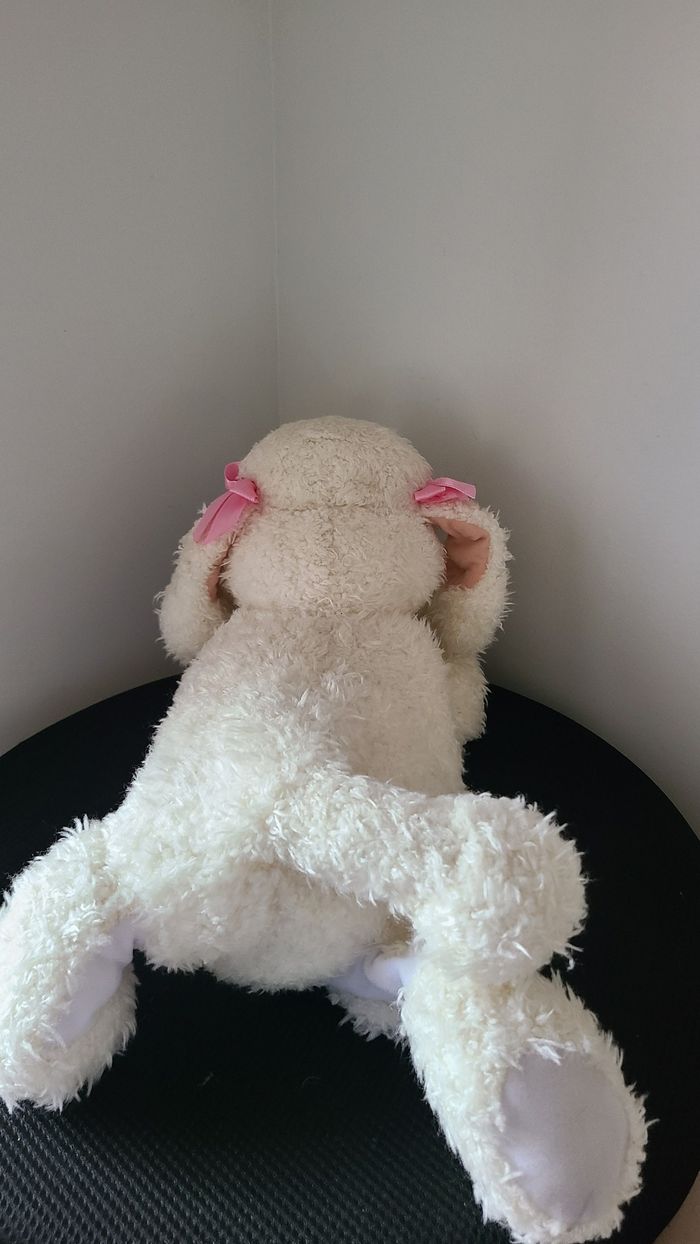 peluche chien blanc coeur rose interactif vintage lansay 2000 marvel - photo numéro 5