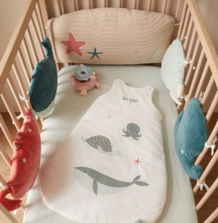 5 coussins modulable Tour de lit / Tour de parc thème Océan - photo numéro 10