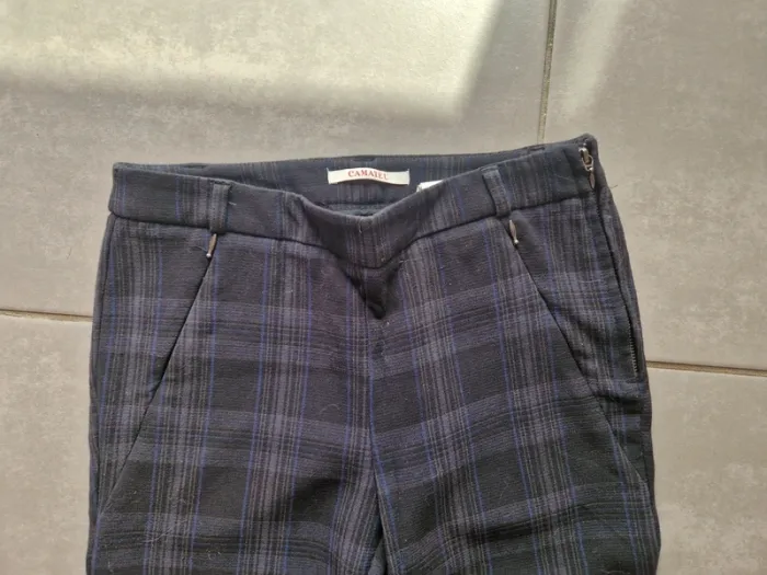 Pantalon noir à carreaux - photo numéro 2