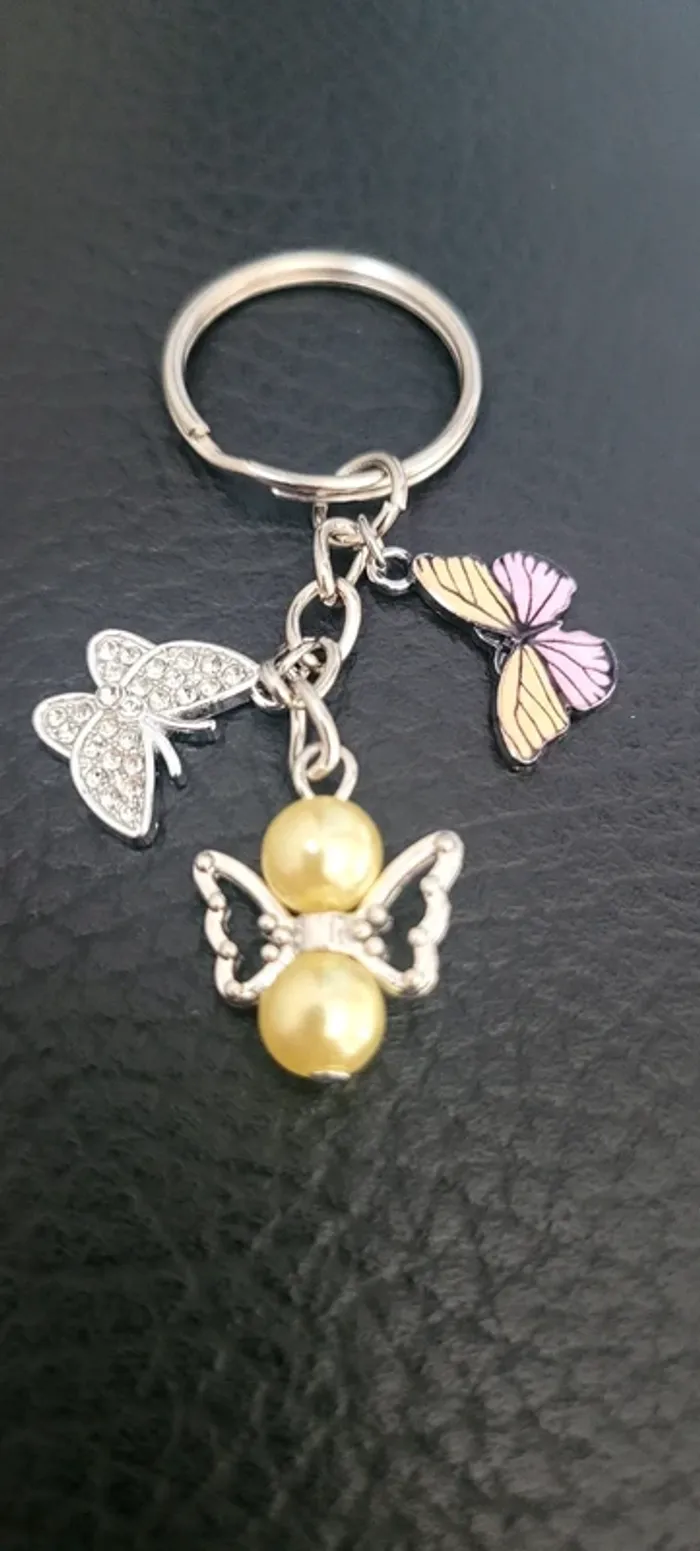 Porte-clés ange gardien papillons - photo numéro 3