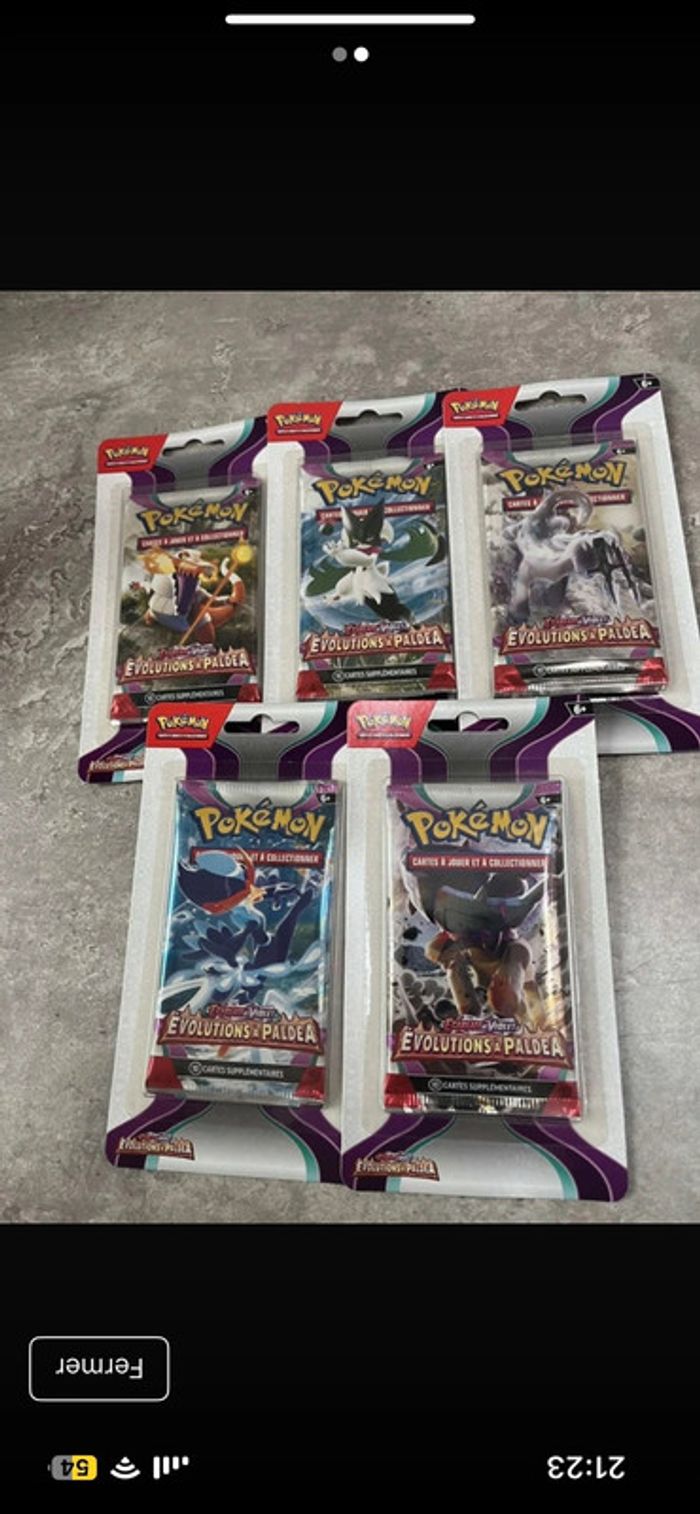 Art set 5 booster blister Pokémon évolution à paldea ev02 scellé