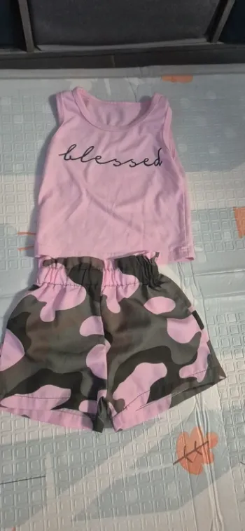 Ensemble débardeur et short fille