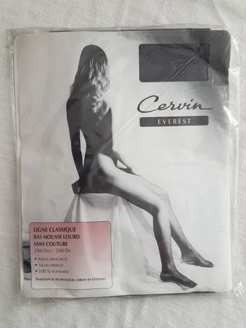 Bas mousse lourd "Cervin" gris foncé