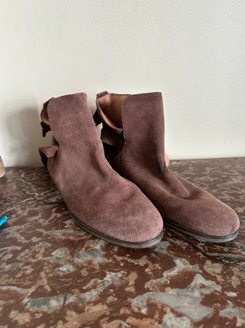 Bottines en daim marron aigle 40