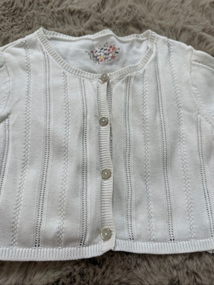 Gilet court boléro blanc fille 6 ans Sergent Major - photo numéro 2