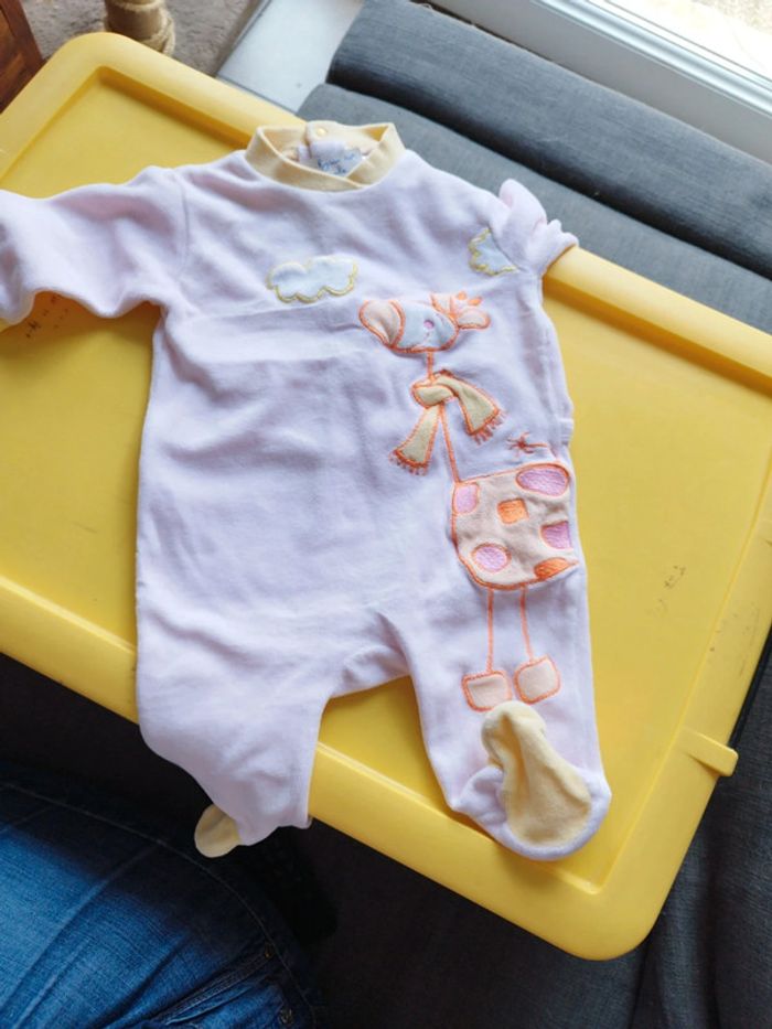 Pyjama velours rose jaune