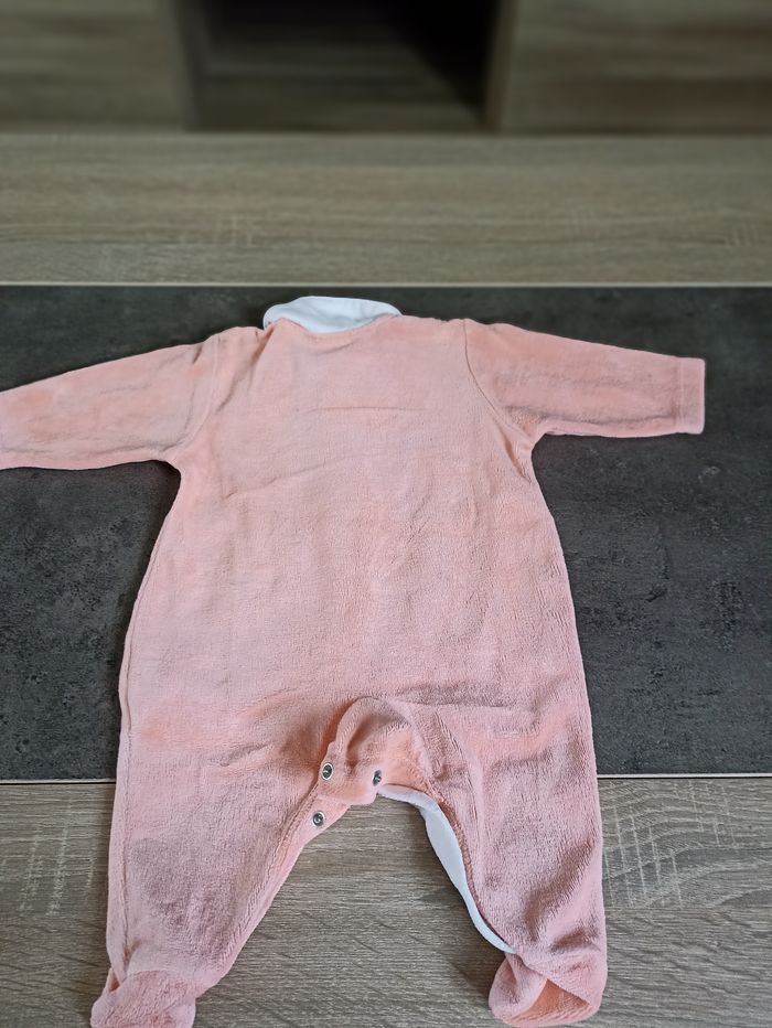 Pyjama en velours blanc et orange - photo numéro 4