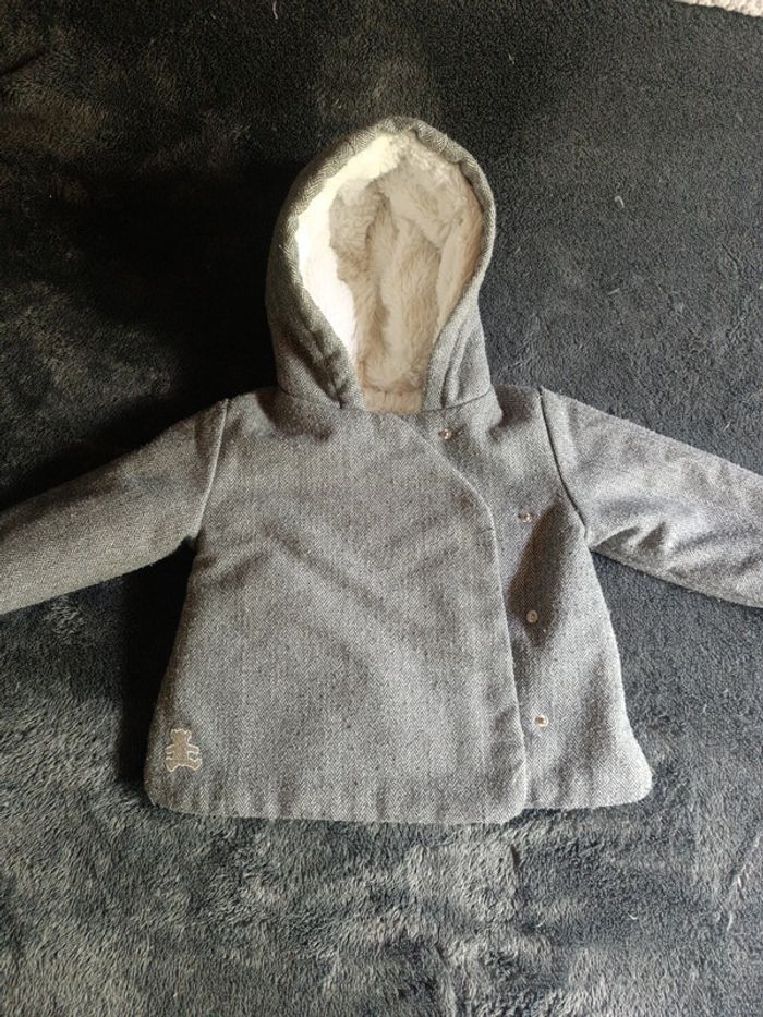 Manteau Lulu castagnette T24 mois en bon état - photo numéro 2