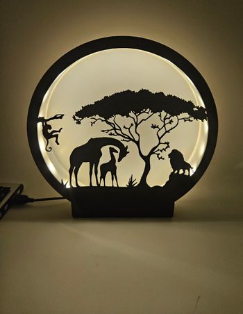 Lampe lumineuse à led savane