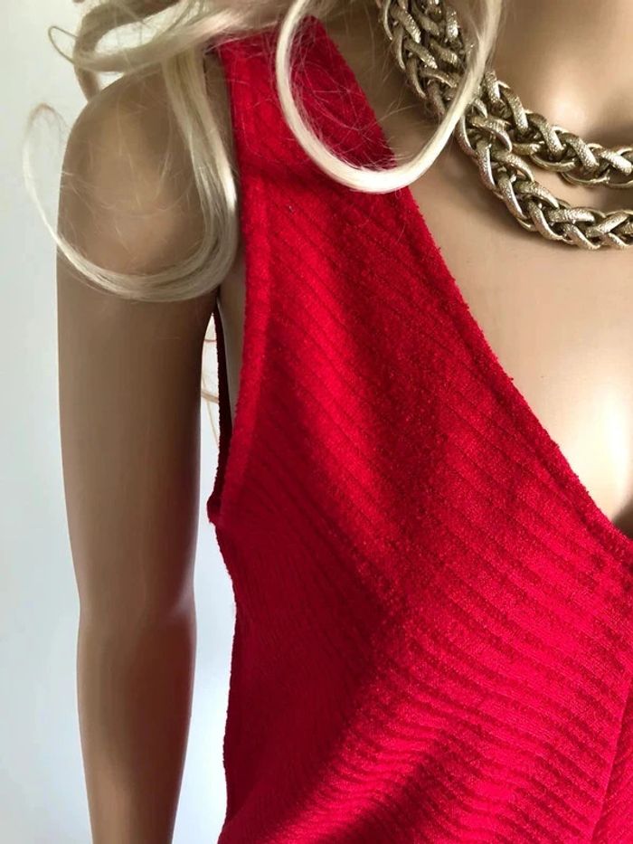 Haut rouge sans manches Mango taille M jamais porté - photo numéro 5