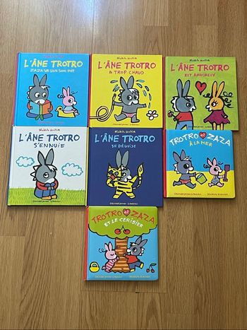 Lot 7 livres l’âne trotro et zaza