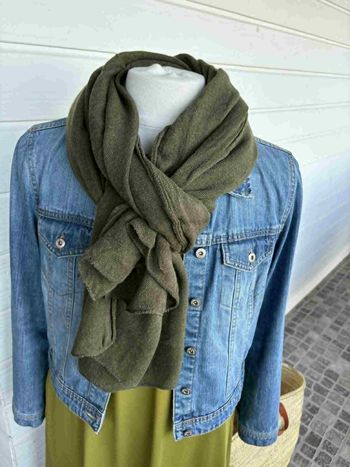 Écharpe Laine - Vert Olive N°27