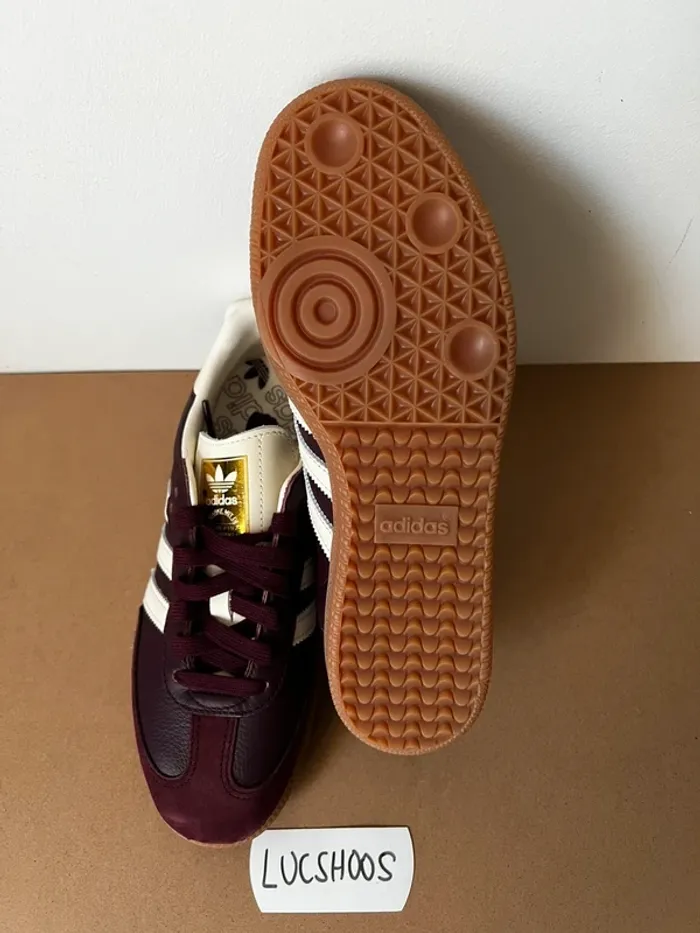 Adidas Samba Maroon Gold Metallic - photo numéro 6