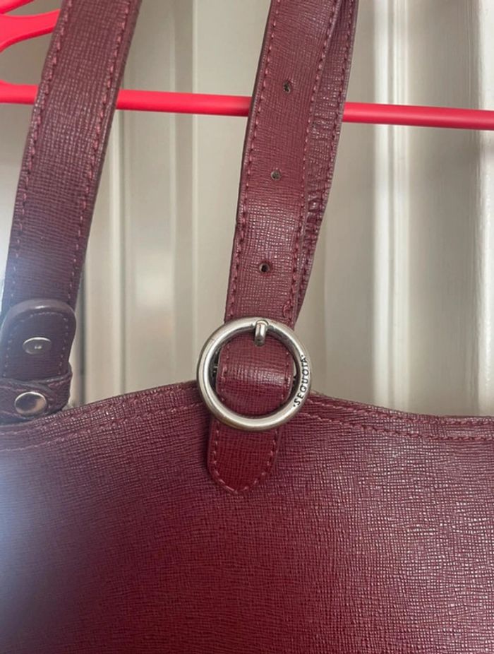 Sac/ sac bandoulière en croûte de cuir Sequoïa - photo numéro 5